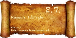 Rausch Tünde névjegykártya